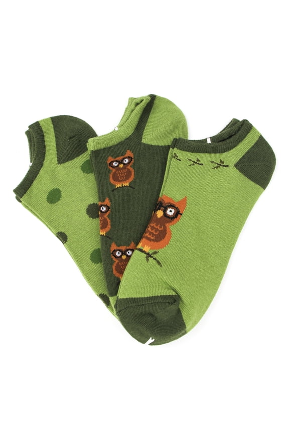 Owl No Show 3 Pair Packs