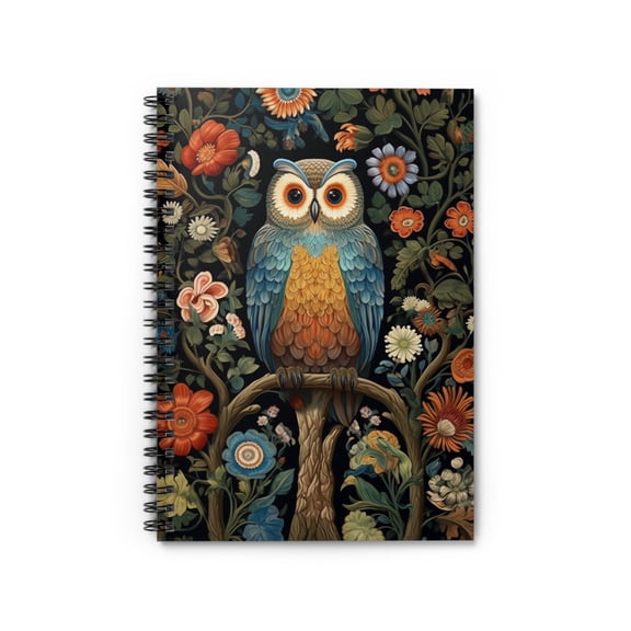 Owl Notebook For Kids Owl Journal For Student Back To School Gift Teacher Gift Owl Lover Woodland Forest Journal Spiral Notebook for Staff Poster Unframed