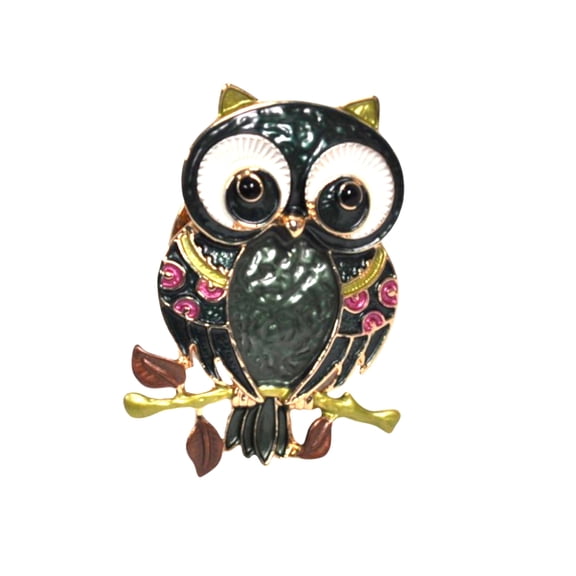 Owl On A Branch Magnetic Needle Minder