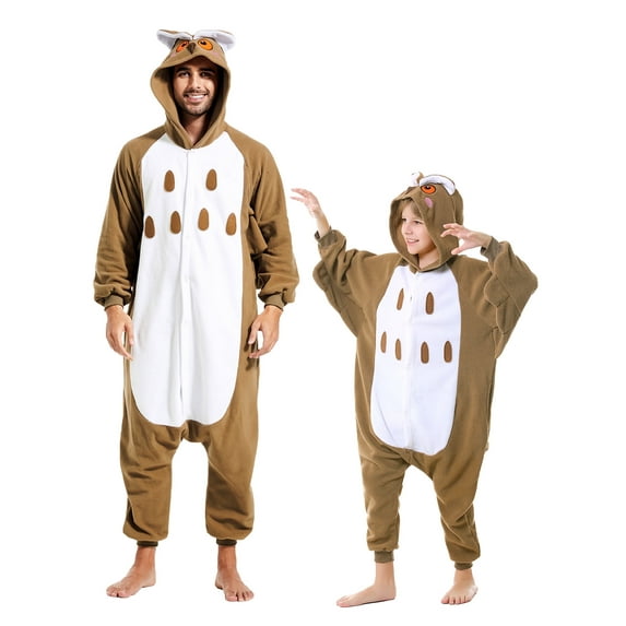 Owl Onesie Pajama Kids Unisex Animal Costumes Polyester One-Piece Sleepwear for Boys and Girls 5T