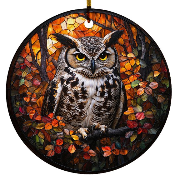 Owl Ornament, Christmas 2025 Gift, Hanging Decor & Christmas Tree Decoration, Name & Date, Christmas Ornament 2025, Housewarming Gifts Keepsake