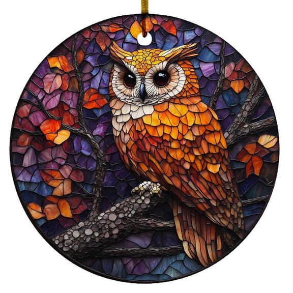 Owl Ornament, Christmas 2025 Gift, Hanging Decor & Christmas Tree Decoration, Name & Date, Christmas Ornament 2025, Housewarming Gifts Keepsake