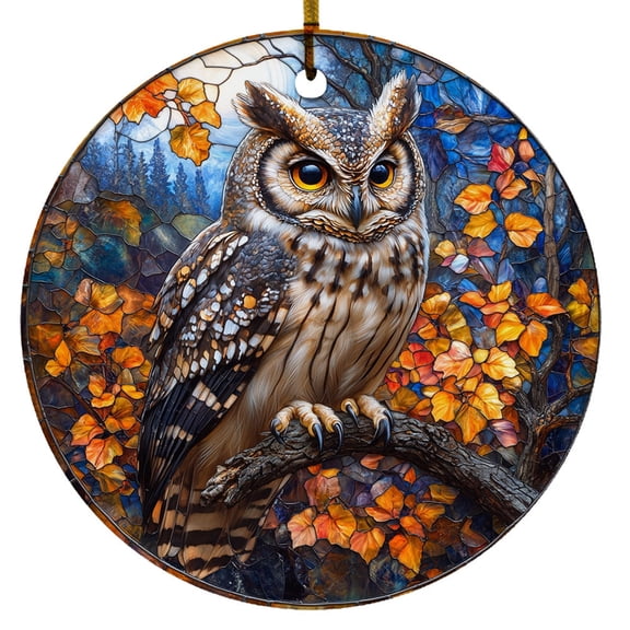 Owl Ornament, Christmas 2025 Gift, Hanging Decor & Christmas Tree Decoration, Name & Date, Christmas Ornament 2025, Housewarming Gifts Keepsake