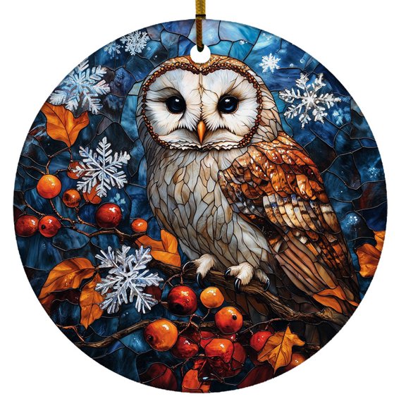 Owl Ornament, Christmas 2025 Gift, Hanging Decor & Christmas Tree Decoration, Name & Date, Christmas Ornament 2025, Housewarming Gifts Keepsake