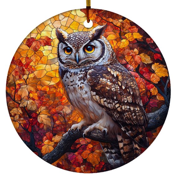 Owl Ornament, Christmas 2025 Gift, Hanging Decor & Christmas Tree Decoration, Name & Date, Christmas Ornament 2025, Housewarming Gifts Keepsake