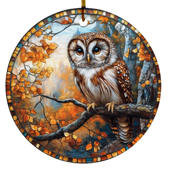 Owl Ornament, Christmas 2025 Gift, Hanging Decor & Christmas Tree Decoration, Name & Date, Christmas Ornament 2025, Housewarming Gifts Keepsake