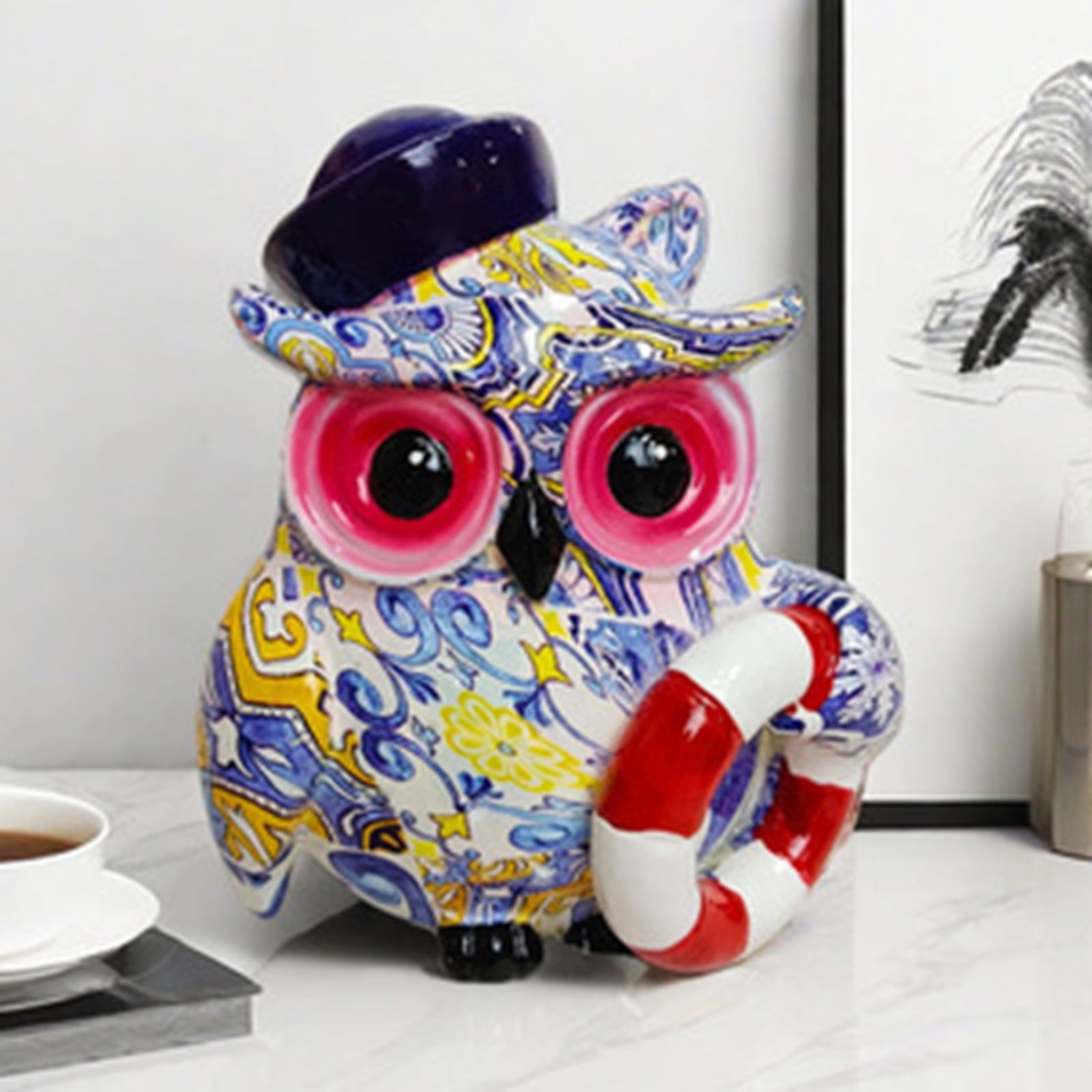 Owl Ornament Large Statue Bust Sculptures Grandparent Sculpture of Milk