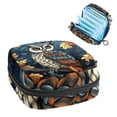 thumbnail image 1 of Owl Pad Bag Period Pouch Travel Pouch Women Small Stationary Pouch with Zipper Compartments for Sanitary Napkins, 1 of 6