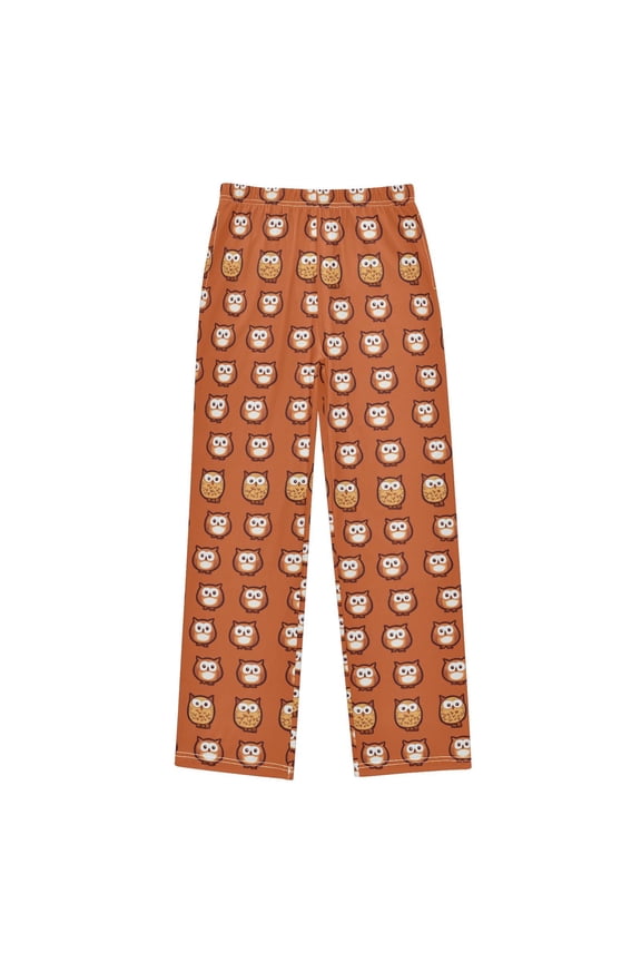 Owl Pattern Design Pajama Pants Soft Lightweight Lounge Pants Bottoms Sleep Pants Warm Comfy