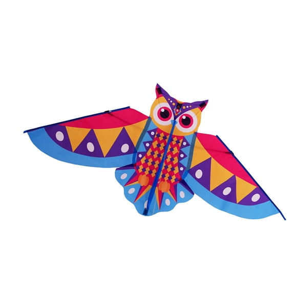 Owl Patterned Kites High Visibility Encourages Motor Skills Development Outdoor Exploration Gift