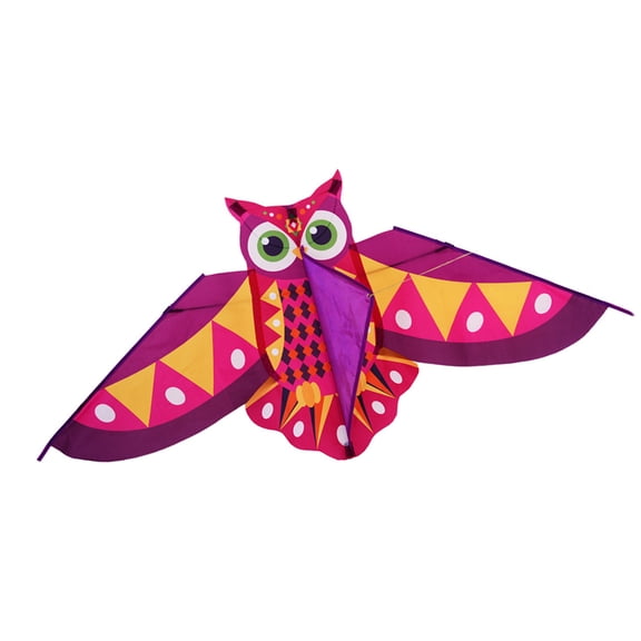 Owl Patterned Kites High Visibility Encourages Motor Skills Development Outdoor Exploration Gift