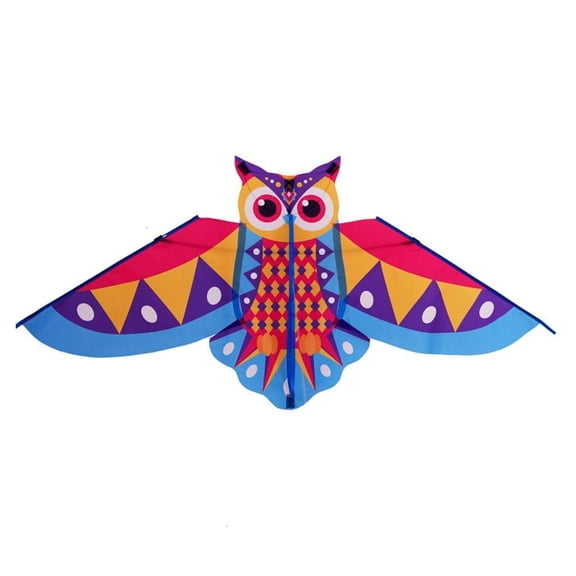 Owl Patterned Kites High Visibility Encourages Motor Skills Development Outdoor Exploration Gift