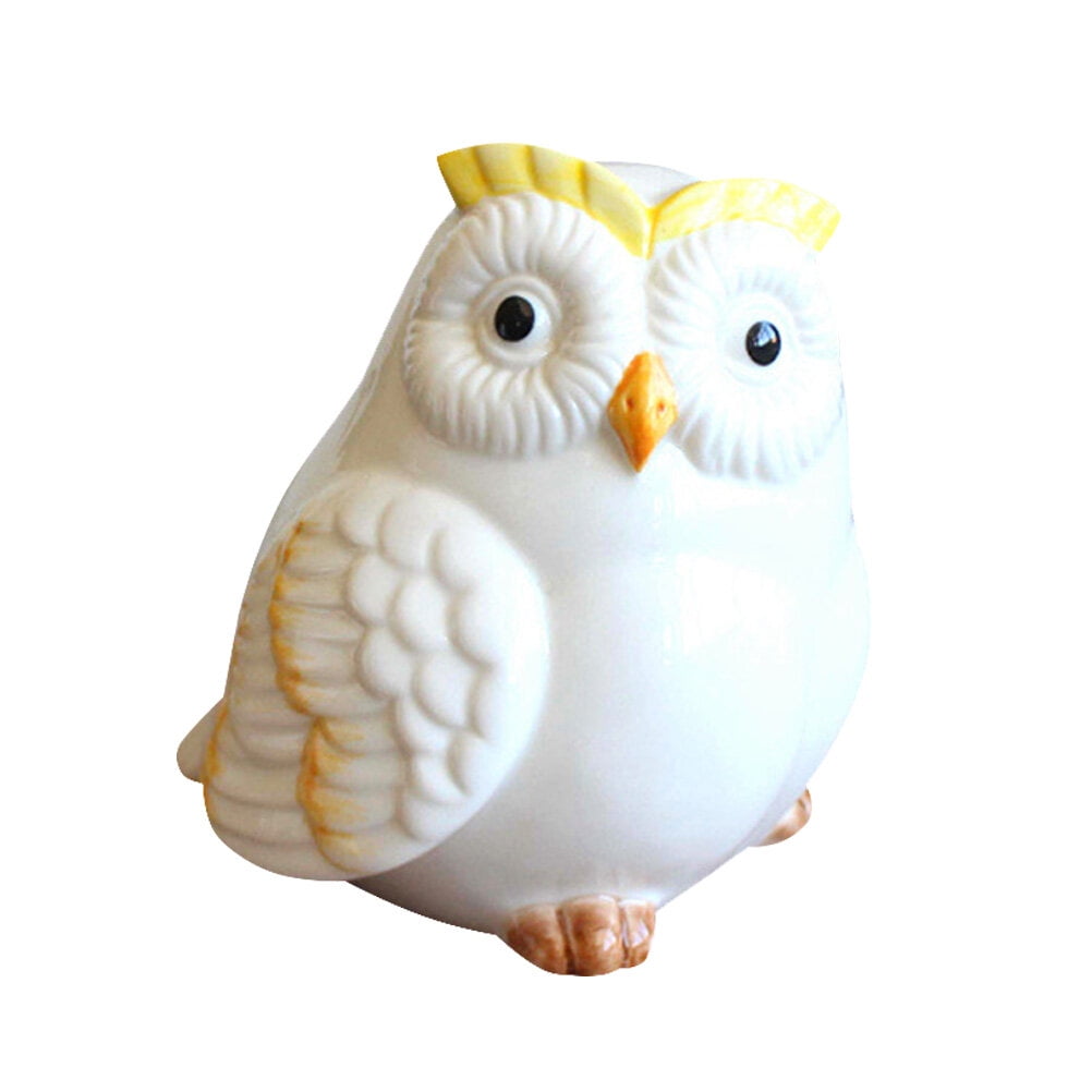 Owl Piggy Bank Banks for Children Kids Coins Animal Number Ceramics ...