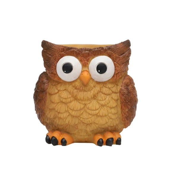 Owl Planter Owl Flower Pot Decorative Animal Planter Indoor Outdoor Succulent Pot Brown Single Pack