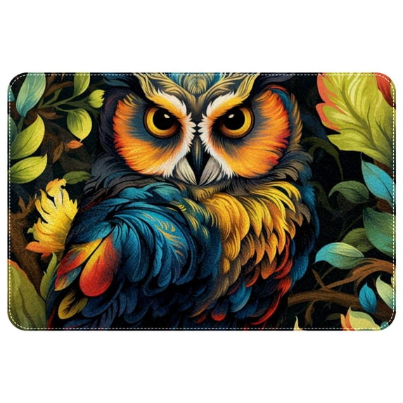 Owl Polyester Non-Slip Machine Washable Door Rug Game Mat Kitchen Rug Office Rugs