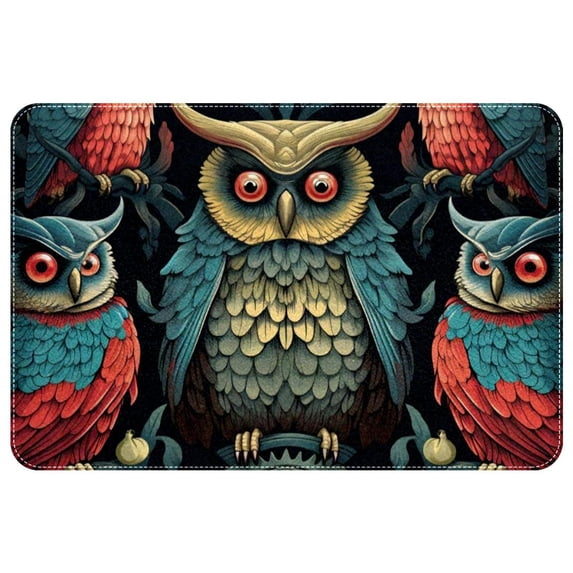 Owl Polyester Non-Slip Machine Washable Indoor Rug Floor Mat Chair Rug