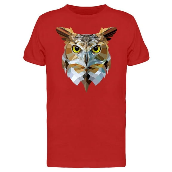 Owl Polygon Geometric T-Shirt Men -Image by Shutterstock, Male Medium
