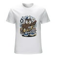 thumbnail image 1 of Owl Pop Star Vintage T-shirt Mens Cotton Classic Crewneck Short Sleeve Tees Unisex White 2XL, 1 of 5