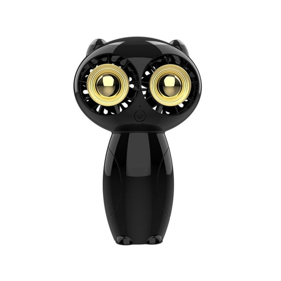 Owl Portable Handheld Fan Rechargeable Mini USB Fan Digital Display Ergonomic Grip Three Speed Settings ABS Construction Desk Travel Outdoor Gym Camping Personal Cooling Summer Portable Gadget