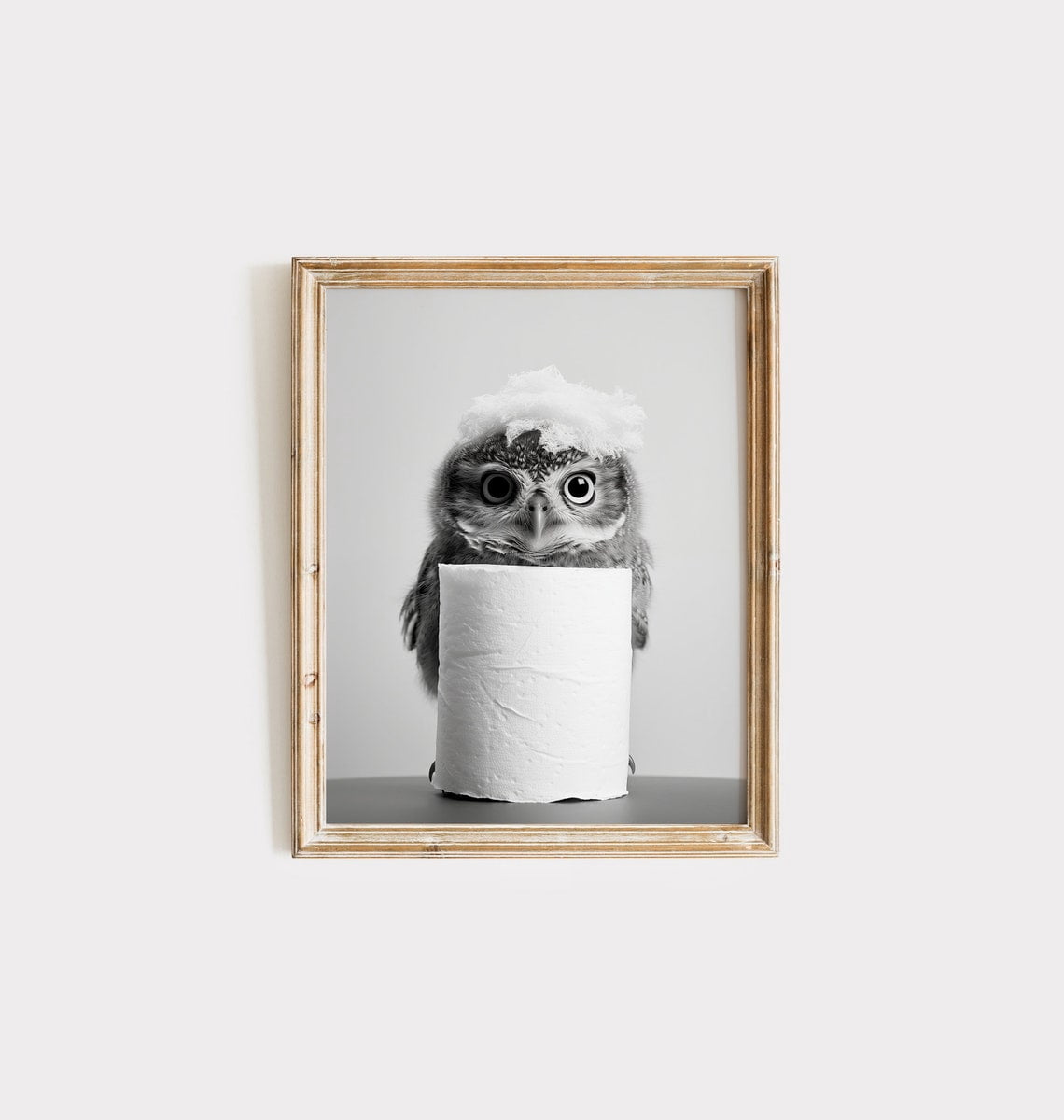 Owl Poster - Black And White Animal Bathroom Wall Decor Bird Owl Art ...