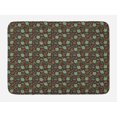 thumbnail image 1 of Owl Print Bath Mat, Night Birds Leaves Berries Warm Autumn Colors Cartoon, Plush Bathroom Decor Mat with Non Slip Backing, 29.5" X 17.5", Brown Green, by Ambesonne, 1 of 2