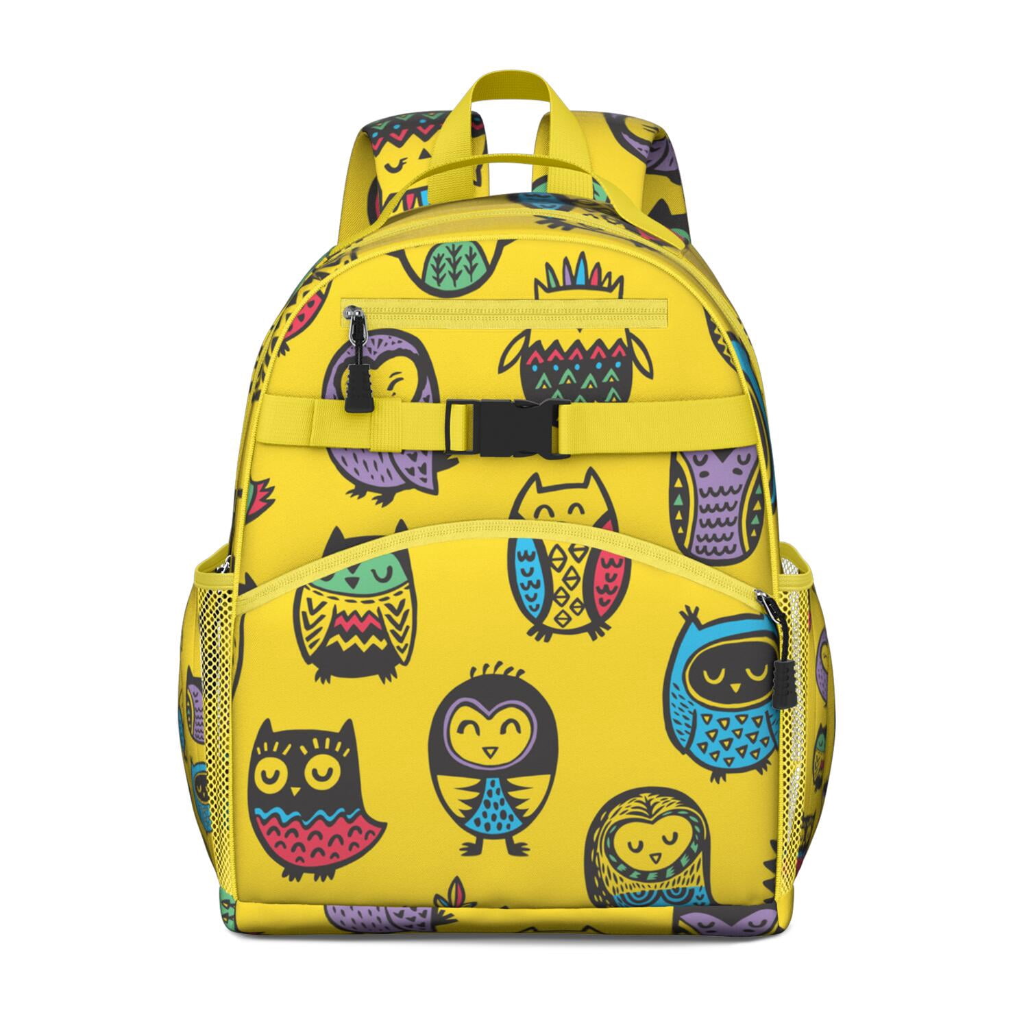 Waterproof Owl Small Travel Backpack Goofa Whimsical Owl On Branch Pattern Comfortable Student  main image 4