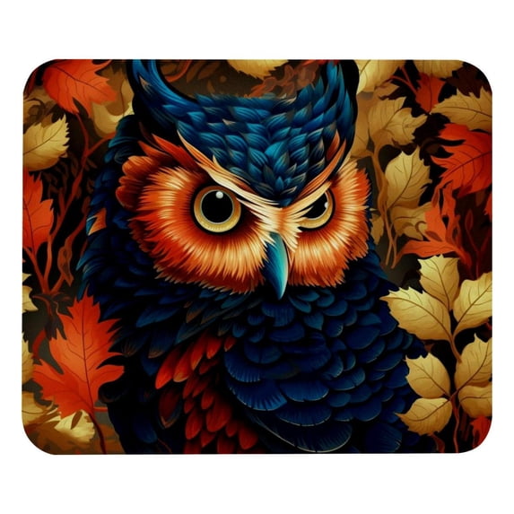 Owl Printed Square Desk Mat Mousepad, 8.3x9.8 Inch, Non-Slip Rubber Bottom, Suitable for Office and Gaming
