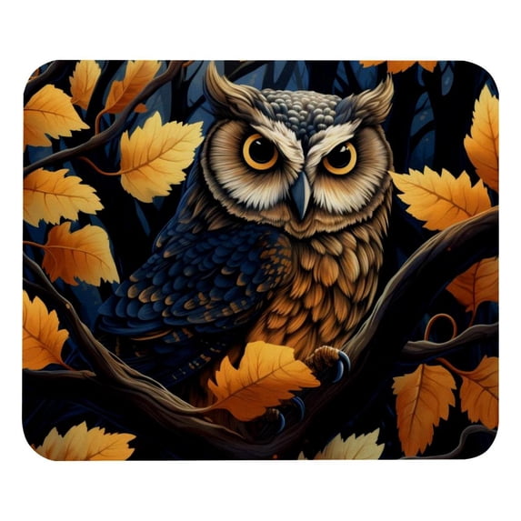 Owl Printed Square Gaming Mouse Pad, 8.3x9.8 Inch Non-Slip Rubber Bottom Mousepad for Office and Gaming