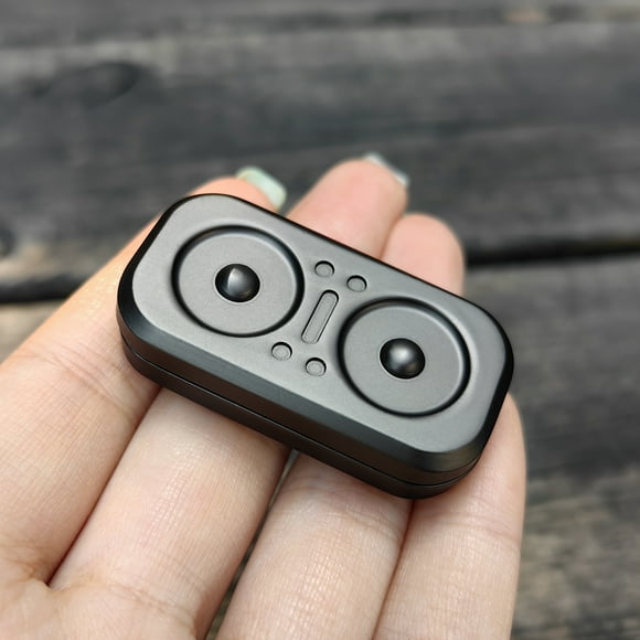Owl Push Slider Fidget Slider Toy Adult Metal Fidget Toy Finger Push Spin Coins Decompression Toys EDC Gear Haptic Slider Gift
