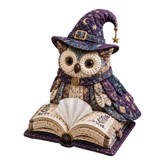 Owl Quilted DIY Sewing Kit Tissue Box Exquisite Handcrafted Patchwork Animal Craft Set Beginner-Friendly Unique Home & Desk Decor Heartfelt Premium Gift for Craft Enthusiasts