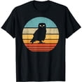 thumbnail image 1 of Owl Retro Vintage 60s 70s Sunset Bird Lovers Men Women T-Shirt, 1 of 5