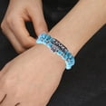 thumbnail image 1 of Owl Shape Bracelet Natural Stone Jewelry Set Handmade Adjustable Unique Design for Men Women 2PCS, 1 of 4