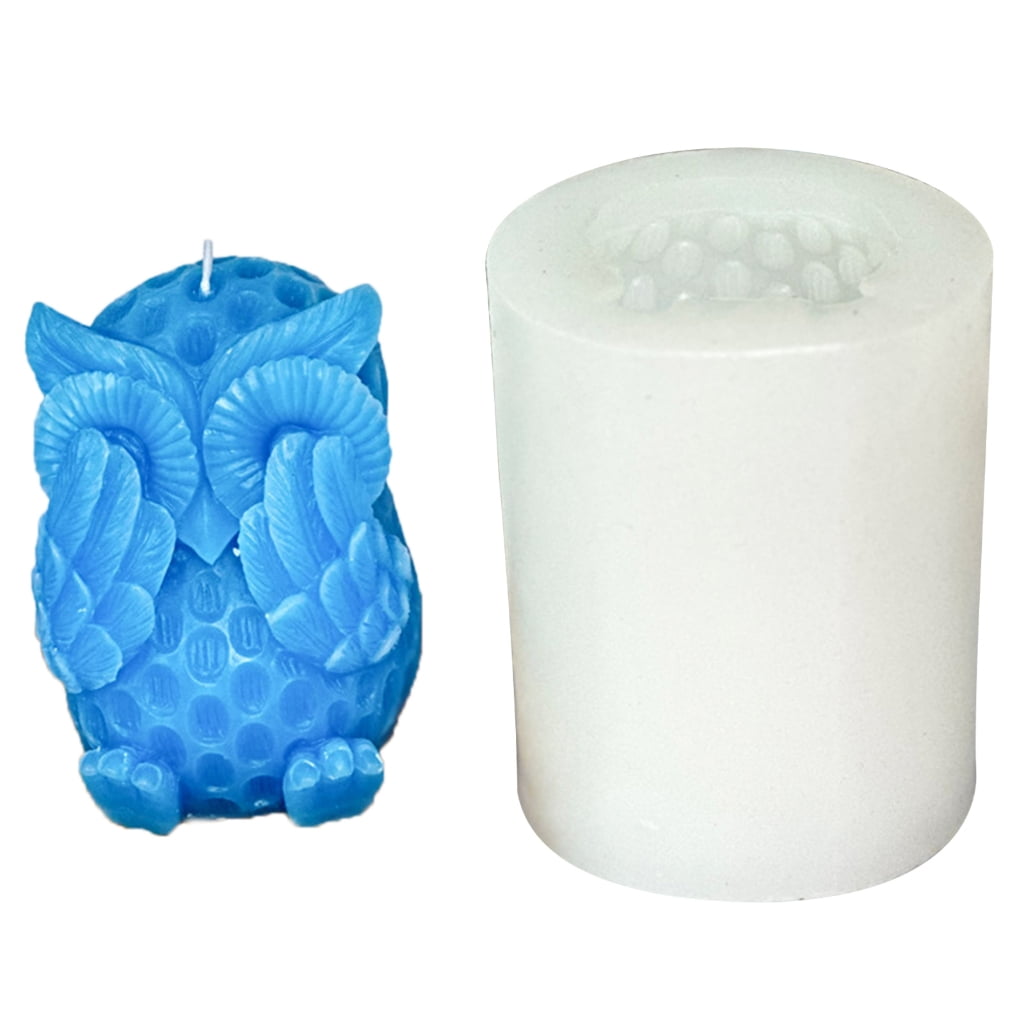 Owl Shaped Candle Silicone Mold for Making Candle Soap Plaster Ornemant Resin Craft Resin Casting Silicone Molds