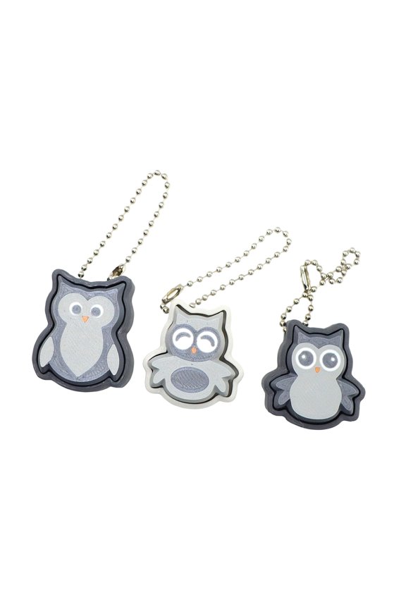 Owl Shaped Keychain with Push Bubble Buttons, Stress Relief for Adults, Portable Sensory Toy for Bac