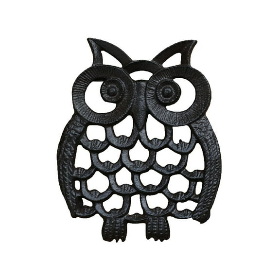 Owl Shaped Trivet Set - Heat Resistant Kitchen Tool, Hot Pots Pans Plates, Decorative Tabletop Protector, Set of 4