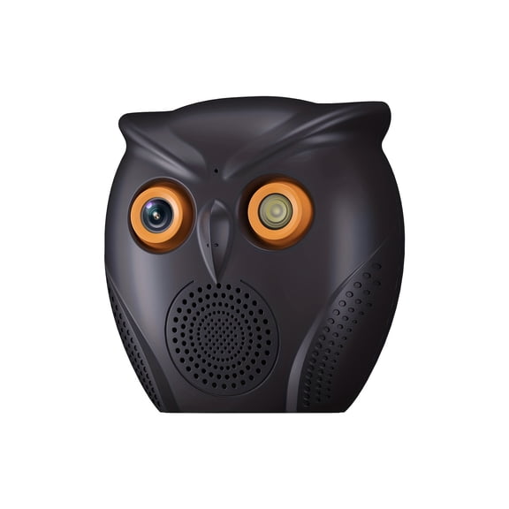 Owl Shaped WiFi Security Camera with Built-in Loudspeaker, HD Video, Night Vision, Two-Way Voice Intercom, Motion Detection, Auto Mode Switch for Home and Small Business Monitoring