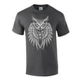 thumbnail image 1 of Owl Skulls Fantasy Graphic Short Sleeve T-Shirt-Heather Grey-Medium, 1 of 4