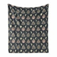 thumbnail image 1 of Owl Soft Flannel Fleece Throw Blanket, Night Creatures with Moon Phases Forest Nocturnal Animal in Doodle Ornamental Nature, Cozy Plush for Indoor and Outdoor Use, 50" x 70", Multicolor, by Ambesonne, 1 of 5