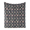 thumbnail image 1 of Owl Soft Flannel Fleece Throw Blanket, Night Creatures with Moon Phases Forest Nocturnal Animal in Doodle Ornamental Nature, Cozy Plush for Indoor and Outdoor Use, 70" x 90", Multicolor, by Ambesonne, 1 of 5