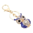 thumbnail image 1 of Owl Sparkling Rhinestone Keychain Charm: Blue Cartoon Keyring Bling Purse Pendant Hanging Handbag Bag Decoration Car Key Day Decor, 1 of 6