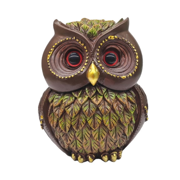 Owl Statue and Figurine for Home Decor Accents Adorable Owl for Shelf Bookshelf Bedroom Living Room Office Table Desk Modern Decorations Animal Owl Sculpture for Birds Lovers