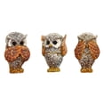 thumbnail image 1 of Owl Statue for Home Decor Accents Living Room TV Stand Office Bathroom Shelf Mantel Bookshelf Decorations. Hear-No, See-No, Speak-No Evil, 3PCS Cute Owl Figurines, Gifts for Owls, 1 of 8
