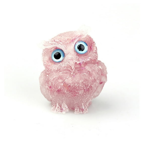 Owl Statue Natural Crystal Garnet Tumbled Stone Gemstone Owl Figurine Home Decor