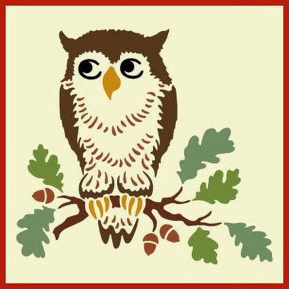 Owl Stencil - Forest Mountain Woodland Wildlife African Wild Animal DIY Template Reusable Laser Cut Mylar Template for Painting Home Decor DIY Crafts - The Artful Stencil