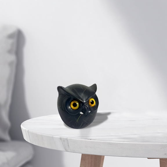 Owl Stone Sculpture Desktop Ornament Unique Home Piece For Nature Lovers
