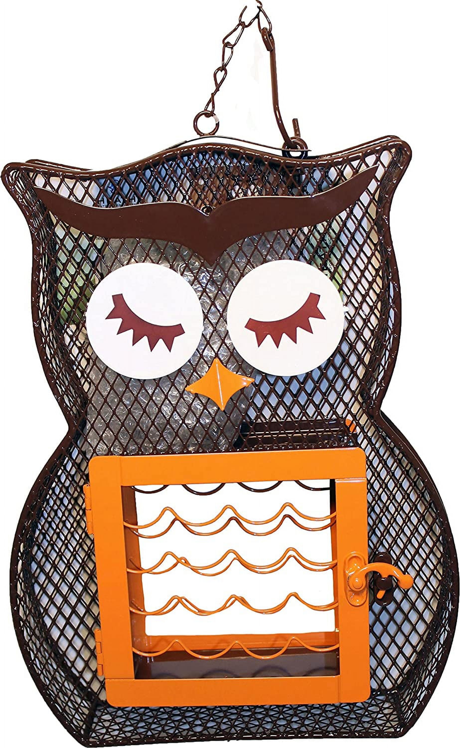Owl Suet 'n Seed Feeder for Suet Cakes, Sunflower Seeds