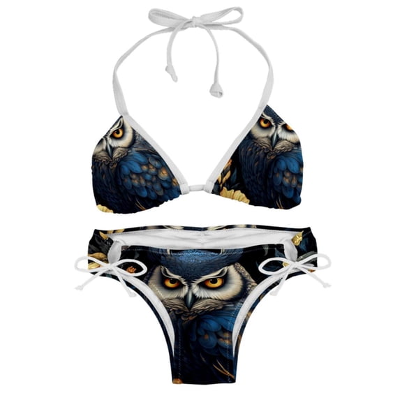 Owl Swimming Suits Women Bikini Sets, Detachable Sponge, Adjustable Strap, Two-Pack - Ideal for Beach and Pool Parties