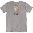 thumbnail image 1 of Owl T-Shirt Gift for Souvenir, Traveler, Bird Lovers, Youth, Men and Women Athletic Heather, 1 of 8