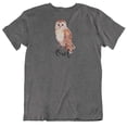 thumbnail image 1 of Owl T-Shirt Gift for Souvenir, Traveler, Bird Lovers, Youth, Men and Women Dark Gray Heather, 1 of 8