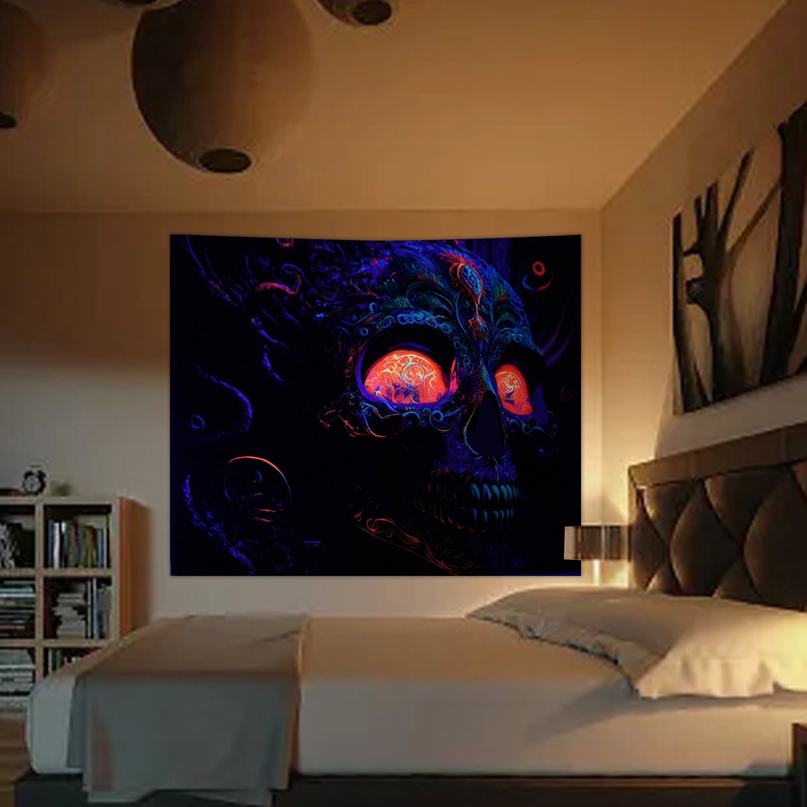 Owl Tapestry A Tapestry Yin And Tapestry Light Reactive Tapestry Wall Coverings Tapestry Big Eye